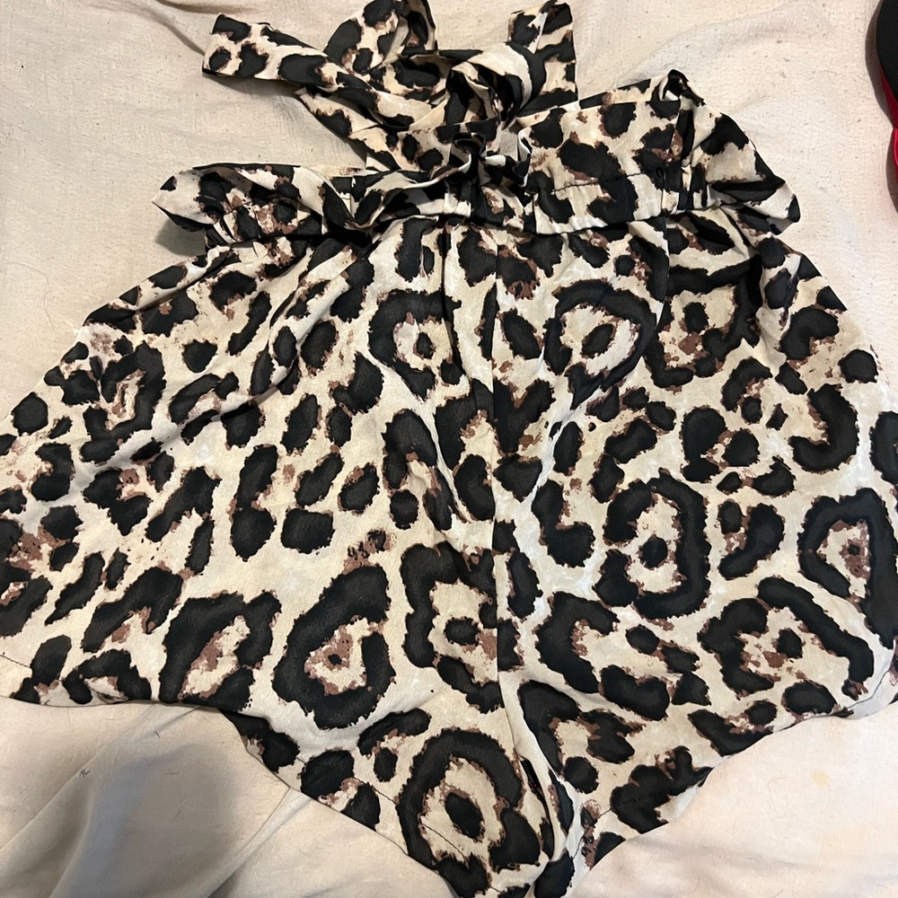 Shein flowy shorts with belt